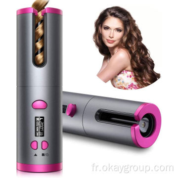 Fer à friser automatique Portable Céramique Barrel Hair Curling